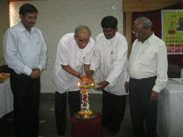 Inauguration of the seminar by lighting a Samai (an oil lamp)